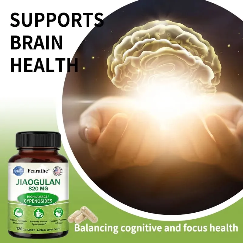 Jiaogulan Extract Supplement High Concentration Relieves Stress Regulates Metabolism Non-GMO Gluten-free 120 Capsules