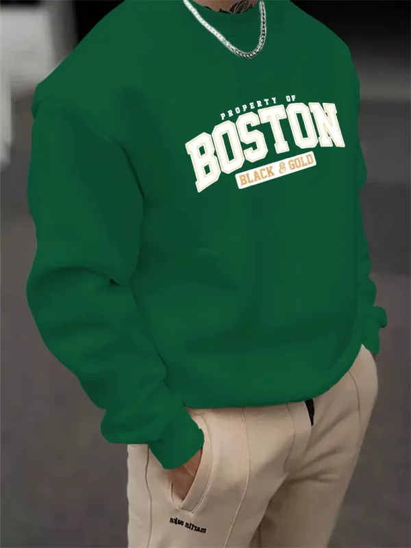 Simple Letters Pattern Sweatshirts For Men Fashion Trendy Streetwear 3D Printed Hoodies Cool Oversized Hip Hop Pullovers Tops
