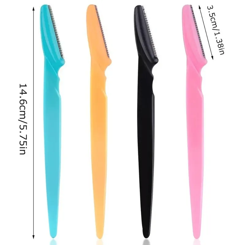 Eyebrow Trimmer 40PCS Brown Eyebrow Razor Safe Face Body Hair Removal Shaver Blades Woman Eyebrow Shaping Knife Razors