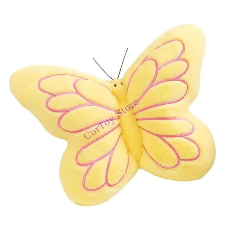 Plush Butterfly Cushion with Soft Cover Cotton Fill and Butterfly for Chair Sofa Bed and Lounge Seating