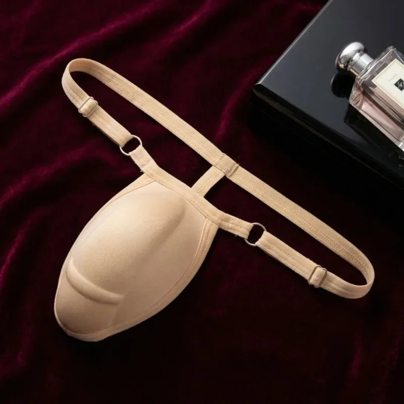 T-back Push Up ฟองน้ำถ้วย Pad Thongs ปรับ 3D ด้านหน้าเบาะกางเกงไม่มีรอยต่อต่ำเอวชาย Shapewear กางเกงผู้ชายอุปกรณ์เสริม — image 3