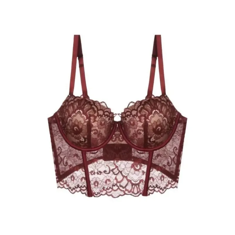 Sexy French Lace Fishbone Bra Soft Underwire 3/4 Cup Push Up Anti‑Sagging Breast Lingerie Side Fat Reduction Women Underwear — image 7