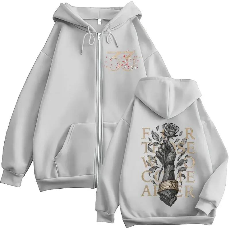 Game Clair Obscur Expedition 33 For Those Who Come After Zipper Hoodies Men Women Long Sleeves Zip Up Sweatshirts Jackets Coats