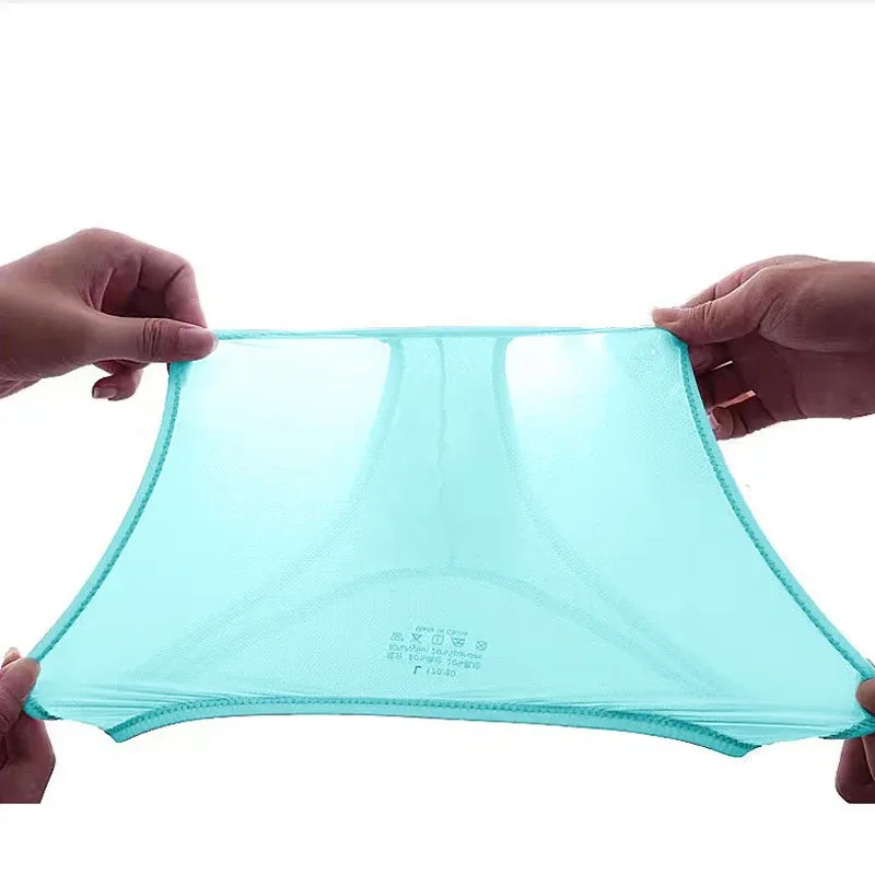 Sous-vêtements pour hommes, culotte triangulaire transparente en soie glacée délicate, slip taille basse de personnalité — image 6