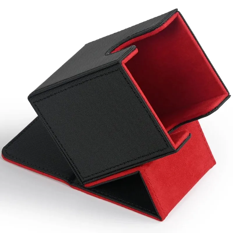 Card Deck Box Card Case Holds 100+ Sleeved Cards PU Leather Card Storage Box for TCG Game Trading Cards. — image 2