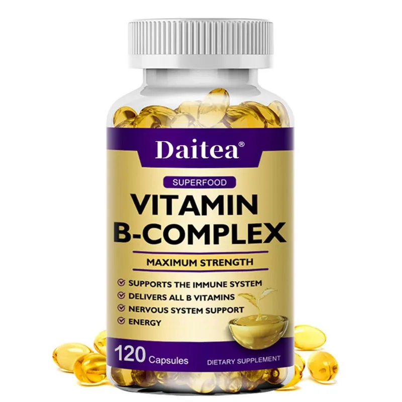Vitamin B Complex - Immune Support Supplement Promotes Brain Health and Nervous System Boosts Energy and Improves Alertness