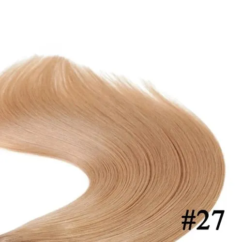 Solove Straight 6D-2 Virgin Human Hair Extensions Handmade Seamless Loop Micro Ring Hair Extensions 10-30” 50g/set Natural Color