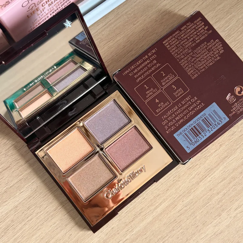 Charlotte Tilbury Empat Palet Palet Pillow Talk Eraggera Eyes Small Gold Tiub Gincu Mudah Digunakan Mekap Kosmetik Mudah Alih