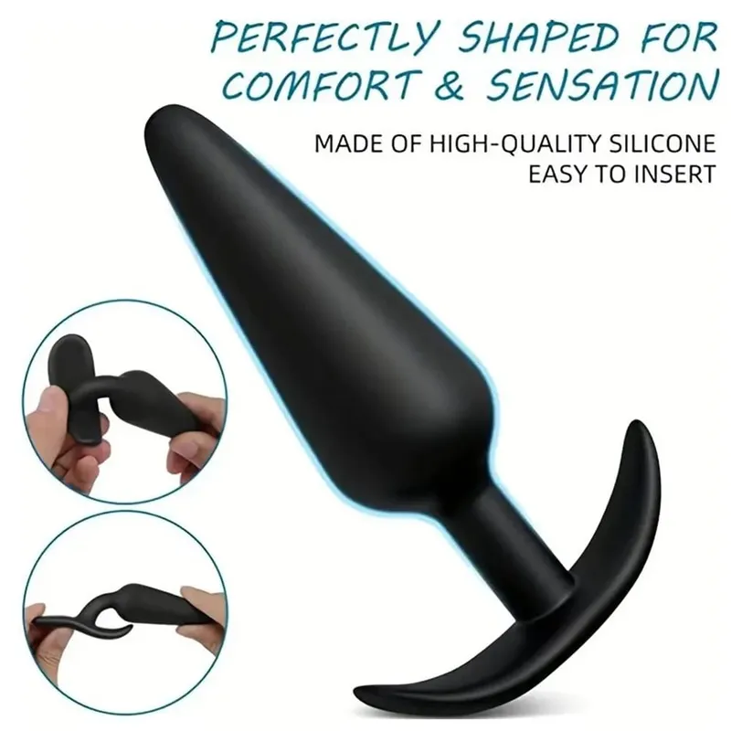 3 verschiedene Größen Analplug weiches Silikon Anal Butt Plug Stimulator Erwachsene Sexspielzeug für Männer/Frauen Prostata-Massagegerät Analtrainer