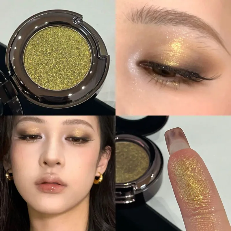 Metallic Glitter Black Blue Eyeshadow Purple Green Metallic Highlighter Eyeshadow Diamond Long Lasting Eye Makeup Women Cosmetic — image 11
