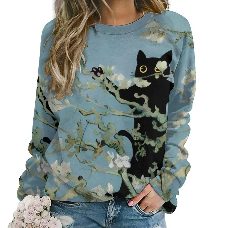 Fashion Butterfly flowers Women round-neck sweatshirt 3D Print Streetwear Autumn Y2k Sweatshirts Pullovers Woman Clothing Tops — image 14