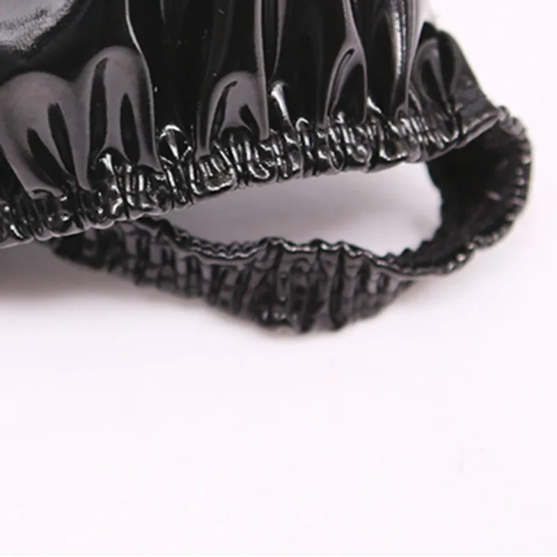 Latex Leather Thongs For Men Black Mens G-string Glossy Finish PU Polyester Spandex 15 PU 72 Polyester 13 Spandex