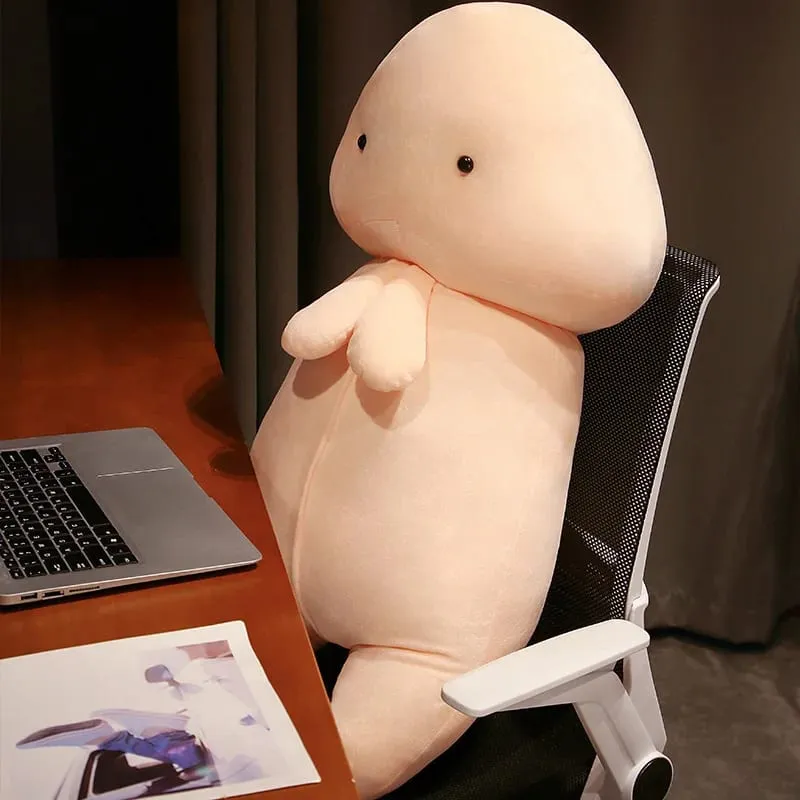 1pc Cute Penis Plush Pillow Wings Pink Long Plushie Human Figured Bolster Sexy Men's Gift — image 7