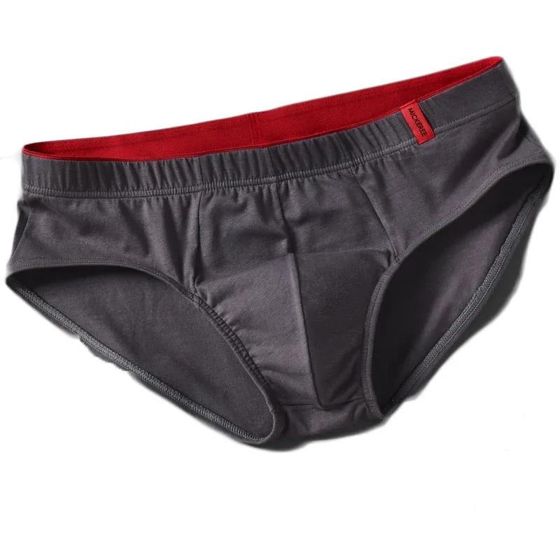 Men Briefs Solid Color Cotton Youth Briefs Waist Comfortable Sexy Explosion Trend Breathable Underwear Sissy Panties