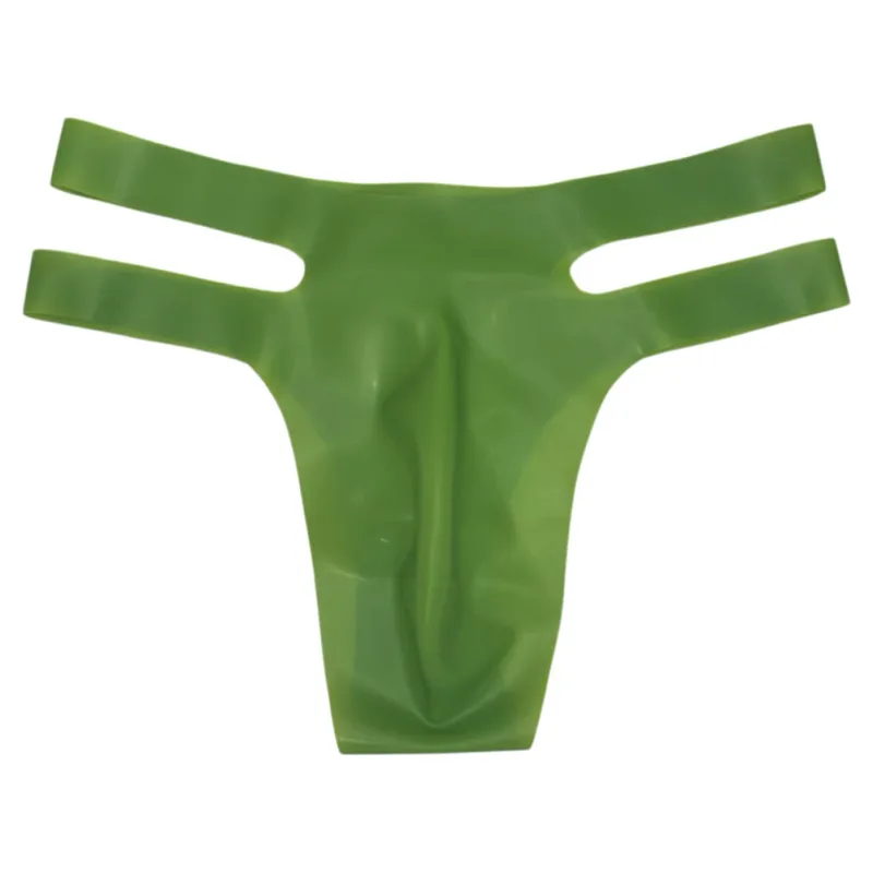 Mens Latex Briefs Sissy Seamless Brazilian Underwear Low Waist Erotic Underpants
