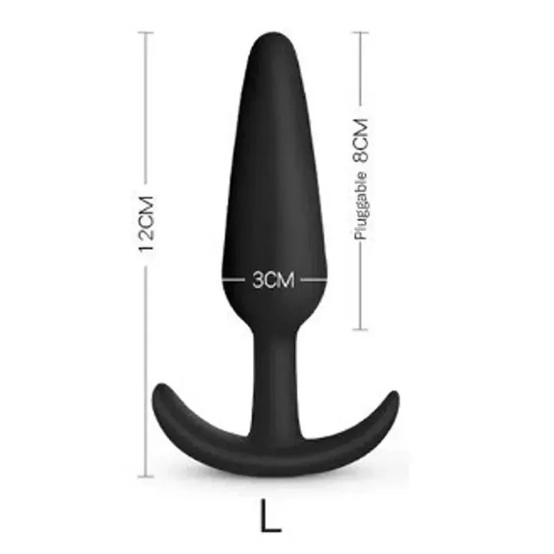 100% Soft Silicone 3 Sizes Anal Plug Butt Plug Stimulator Massager Adults Sex Toy for Men/Women Unisex Gay Prostate Anal Trainer