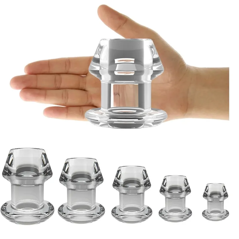 Tapón Anal hueco, tapones para los glúteos de silicona con tapón, dilatador Anal, expansión del túnel del ano, masaje de próstata, Juguetes sexuales para mujeres, hombres, Gay