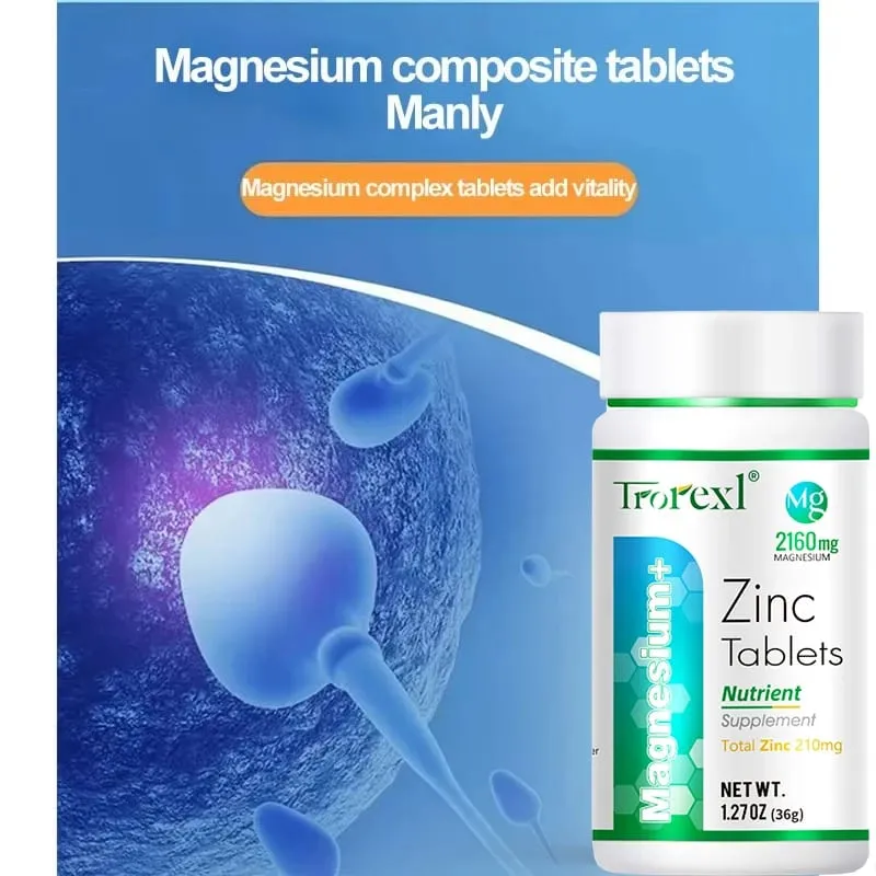 Bästa magnesiumzinktillskott 60 tabletter Öka vitaliteten Immunhälsa — image 4