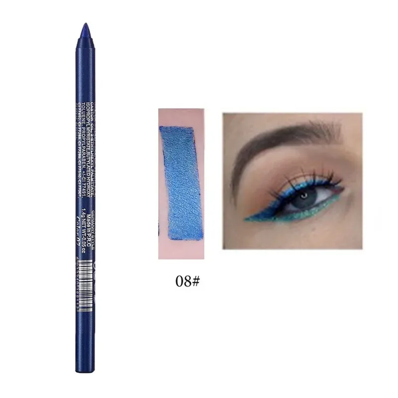 17 Colors Pearlescent Eyeliner Pencil Waterproof Long-lasting Colorful Matte Smooth High Pigment Eye Liner Shadow Pen Eye Makeup