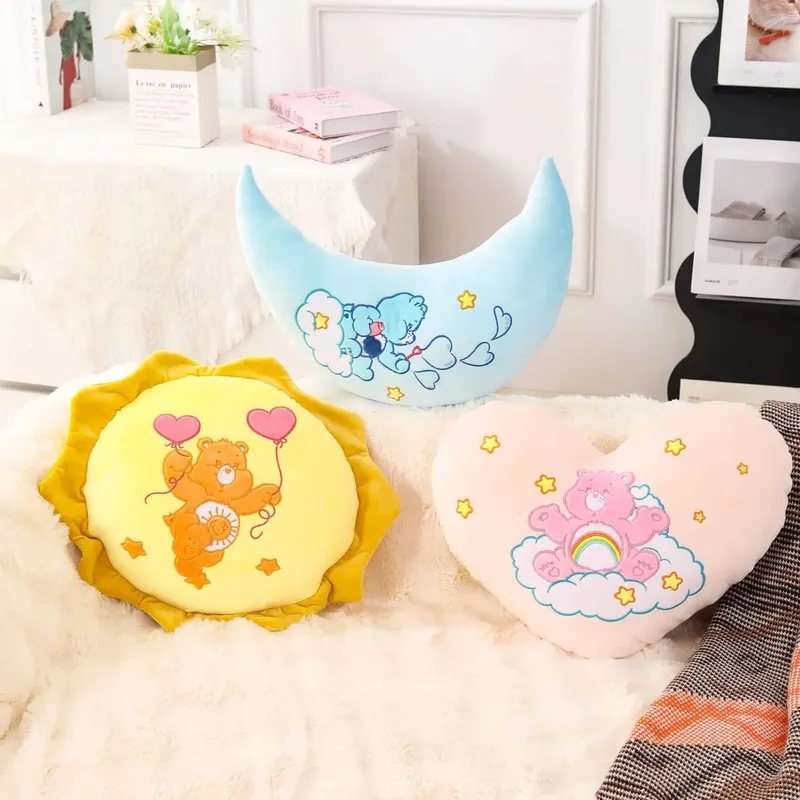 Care Bears Rainbow Bear Plush Pillow Star Moon Sun Heart Home Decor Stuffed Toys Dolls Cartoon Plush Decoration Pillow
