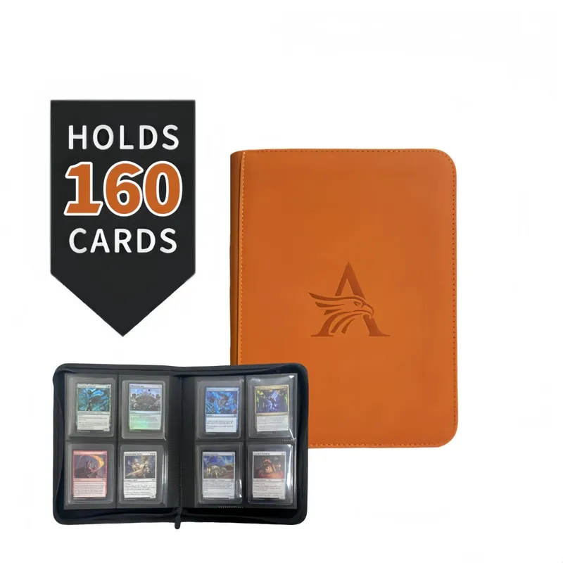 TopLoader 4-Pocket Card Binder (160 Cards) – Black/ Industrial-strength storage for TCG & sports cards. Collector's dream