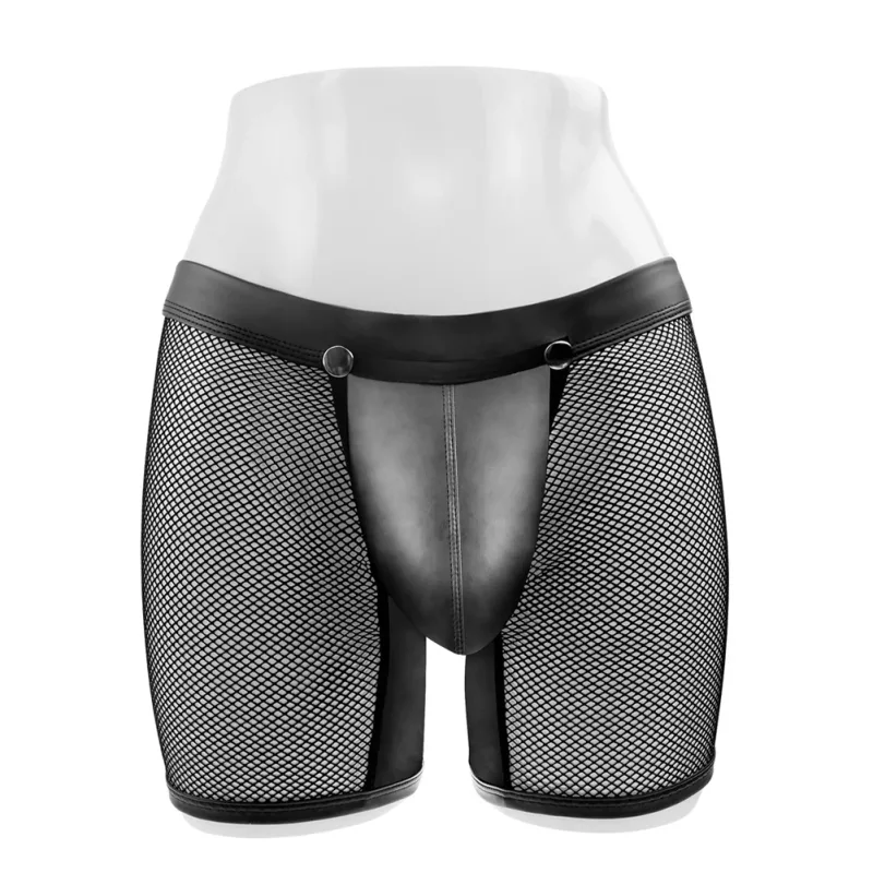 Bulge Pouch Shorts Men Fishnet Underwear Lounge Clothing All Seasons Style Average Size Fit Breathable Fabric Classic Theme