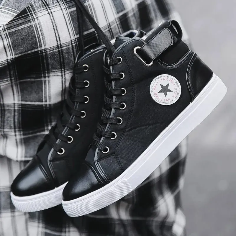 Men's High Top Walking Shoes Hot Selling Teenagers Outdoor Leisure Shoes Thick Soled Practical Jogging Large Size 39-46 Sneakers