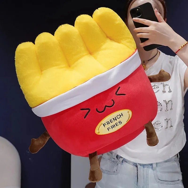 Corn Fries Chicken Leg Throw Pillow Simulation Food Plush Sofa Cushion Adorably Room Decor Toy Accompany Sleep Toy Creative Gift