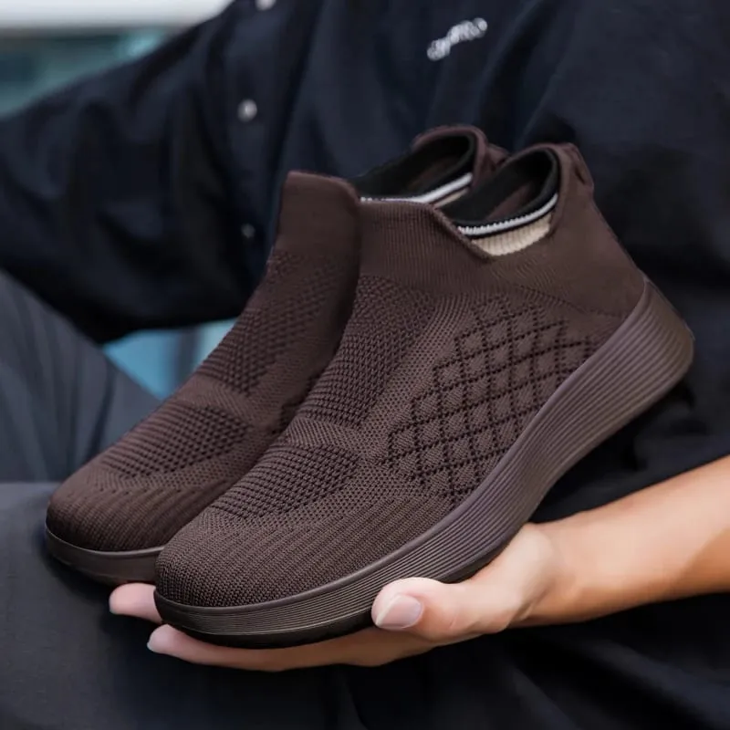 Men Running Walking Sock Shoes Fashion Casual Sneakers Breathable Thick Sole Sport shoes Lightweight Men Sneakers Casual Shoes — image 3