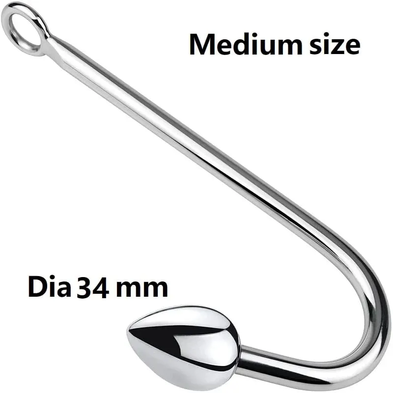 Ensemble de 3 boules de petite, moyenne et grande taille, crochet anal en métal, perles, dilatateur de tête, masseur de prostate, insertion, jouet sexuel bdsm pour homme — image 8