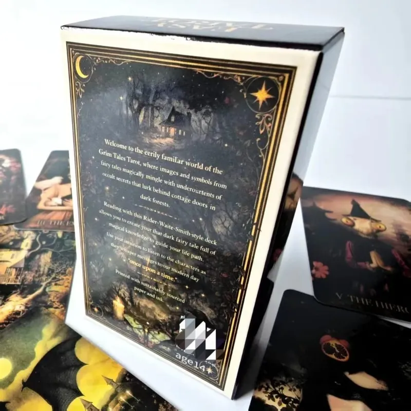 Grim Tales Tarot Deck-10.3*6ซม.78-การ์ดRWS Gothic Fairy Taleการ์ดสำหรับShadowทำงานDark Fantasyภาพประกอบ — image 5