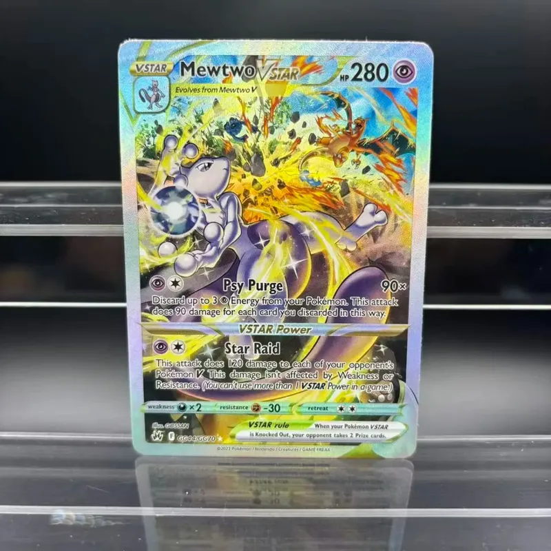 DIY Collection Cards Psyduck Salamence Crobat Mewtwo ex EN Self Made Single Card Classic Game Anime Card Gift Toy