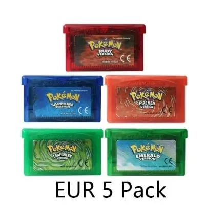 GBA Game Pokemon Series Video Game Cartridge Console Card Pokemon Emerald FireRed Ruby LeafGreen Sapphire Multi-language