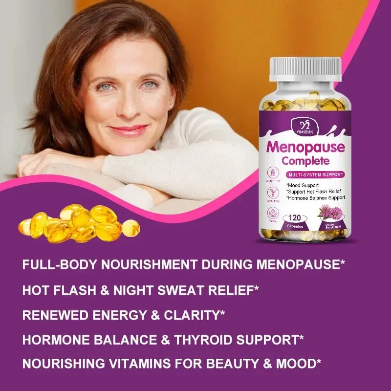 Advanced Menopause Complete Capsules Support Soothes Joint Discomfort Heart Health & Cognitive Function GMP Certified Vegan