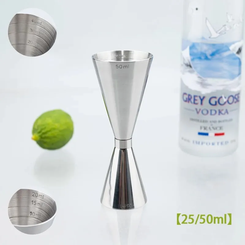 30/45/60/90ml Measuring Cup 304 Stainless Steel Measure Cup Cocktail Shot Drink Spirit Jigger Mixed Beaker Liquid Measuring Cups — image 14