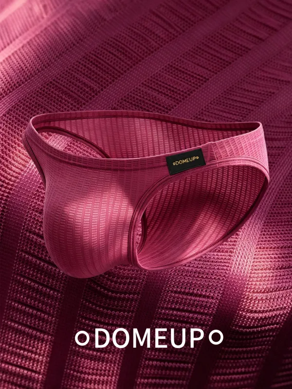 Men's Underwear Ribbed Texture Mens Brief Nylon Elastane Underpants Lightweight Thin Comfortable Male Triangle Underwear M‑XXL
