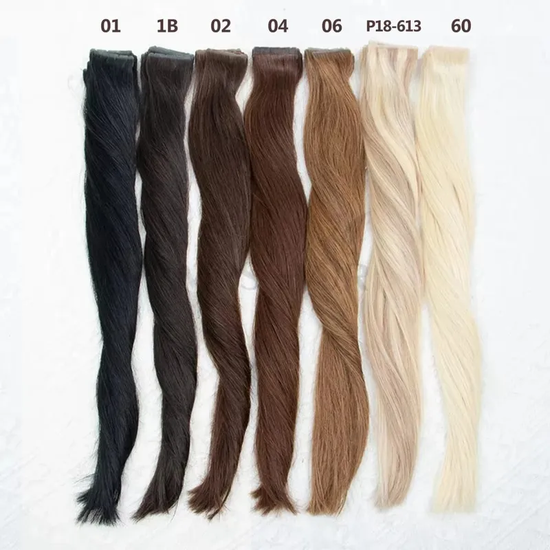 Butterfly Weft Hair Extensions Human Hair Glue-Free Double Invisible Weft with Micro Beads Natural Volume and Length 12-24Inches