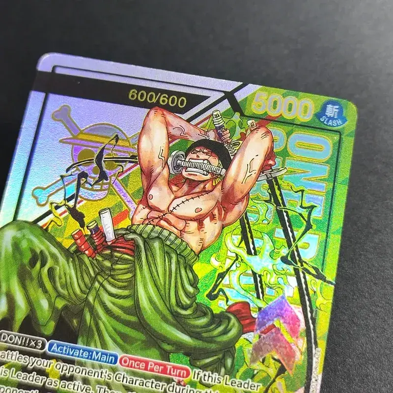 DIY One Piece Card Game Treasure Cup Roronoa Zoro OP12-020 Serialized 1/600 600/600 Collection English Anime Cards — image 4