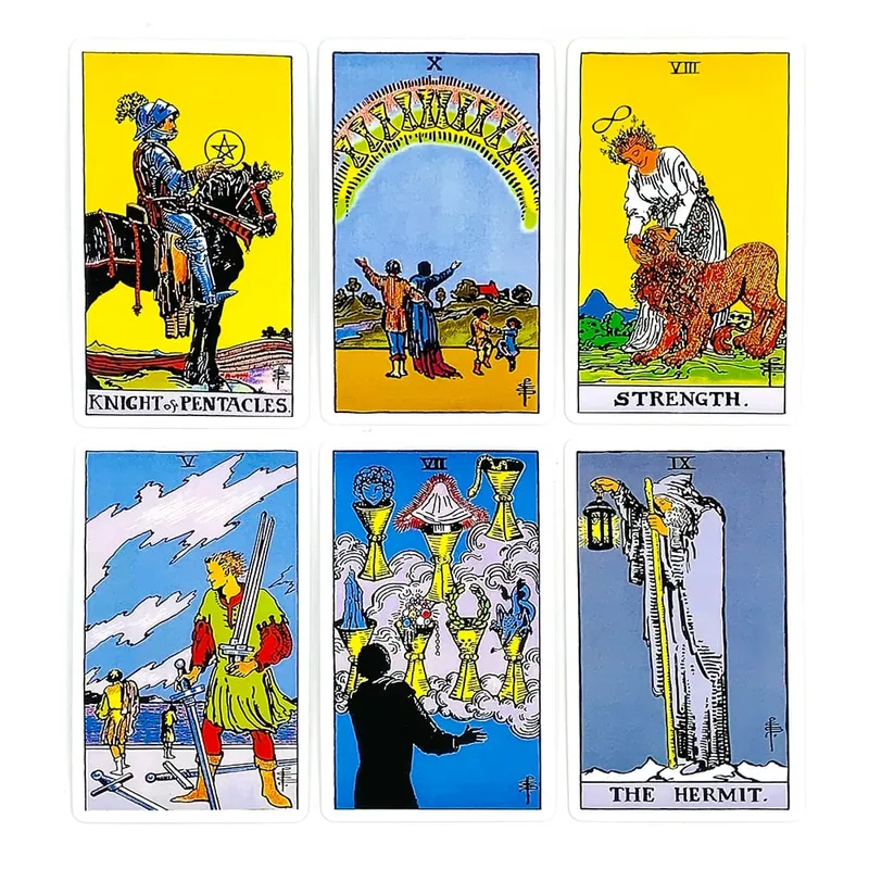 12*7CM Classic Tarot Deck A 78 Tarot Cards with Guidebook English Version Divination Board Games Cards Game for Beginners