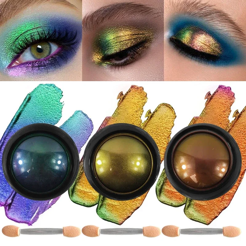 Multi-Chrome Chameleon Eyeshadow Powder Multi-Chrome Holographic Shifting Pigment for Eye Makeup Nail Art Cosplay