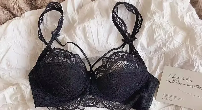French Pure Lace Bralette Petite Melltartó szett AABB Cup eltávolítható pántokkal és vékony push up betétekkel Puha aládrót szexi női