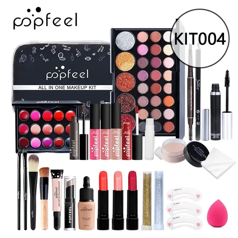Christmas Makeup Gaveæske Foundation Eyeshadow Powder Long Lasting Lip Ink 27 stykker Fødselsdagsgaver Makeup til kvinder komplet sæt