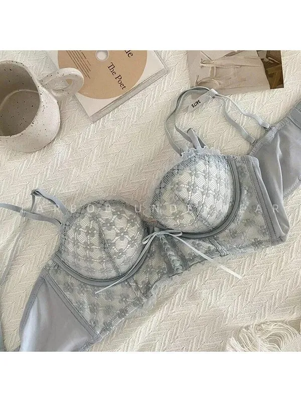 Lace Push Up Bra No Underwear Padding Slim Wireless Seamless Summer Sexy Bralette for Small Chest Lift Side Support Anti Sagging