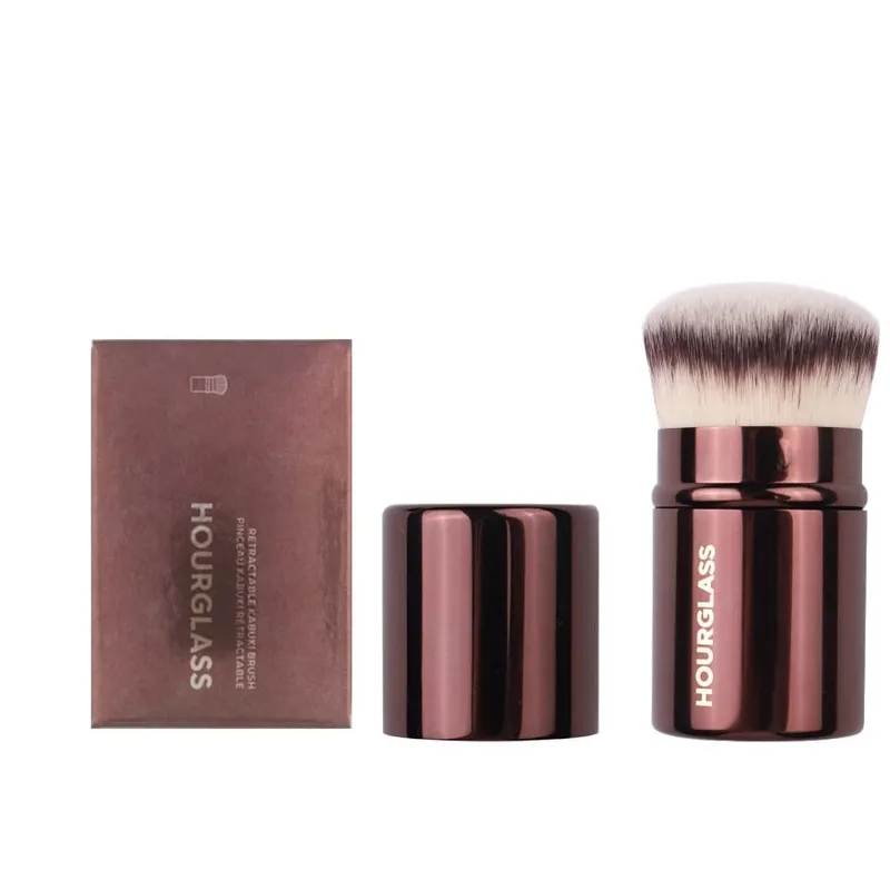 1pc Hourglass Powder Contour Makeup brushes Foundation Blusher Make up brush metal handle Concealer Bronzer high end with box