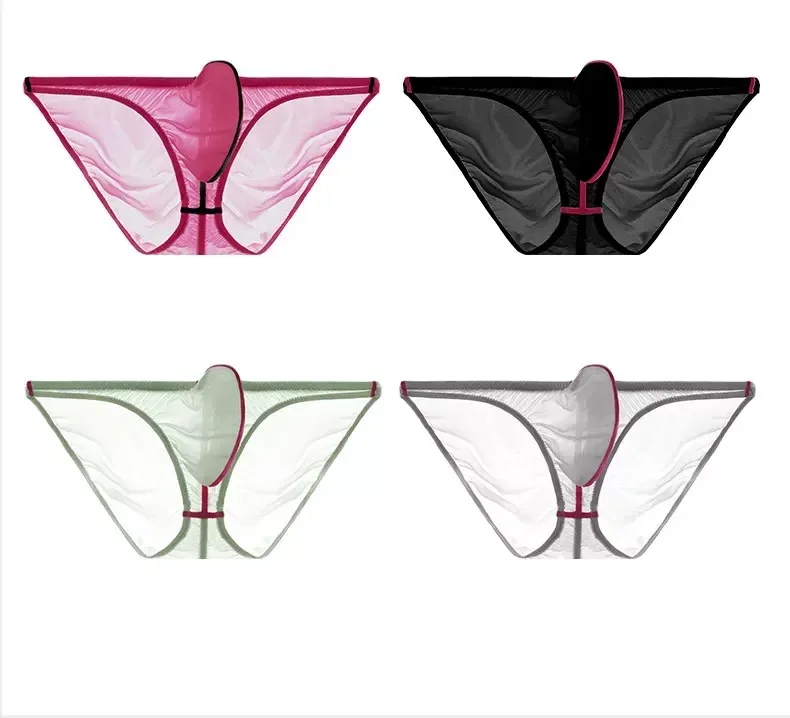 50G palm style men's underwear triangle with ice silk ultra-thin transparent small style upward tight fitting A838