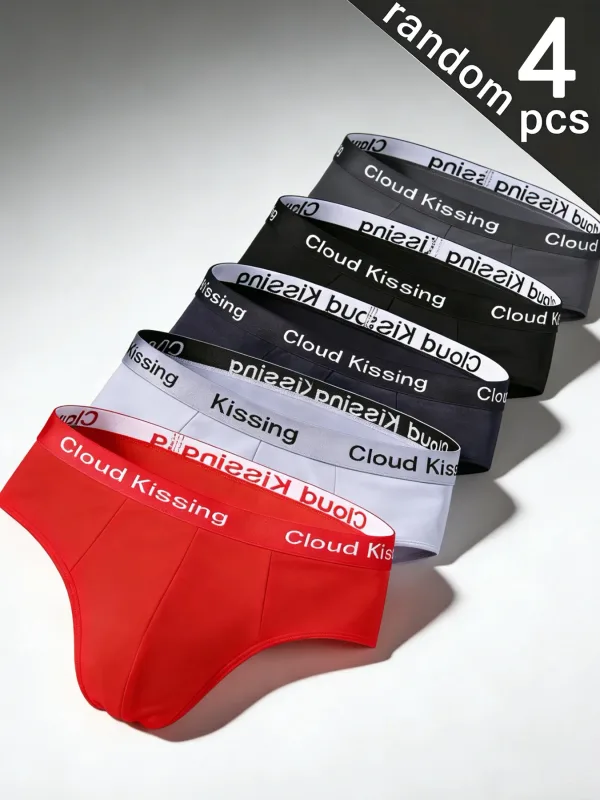 4Pcs/Lot Summer Men's Triangle Pants Plus Size Men's Underwear Sexy Boy Comfortable Solid Underpants Fungi-Proofing Men Panties