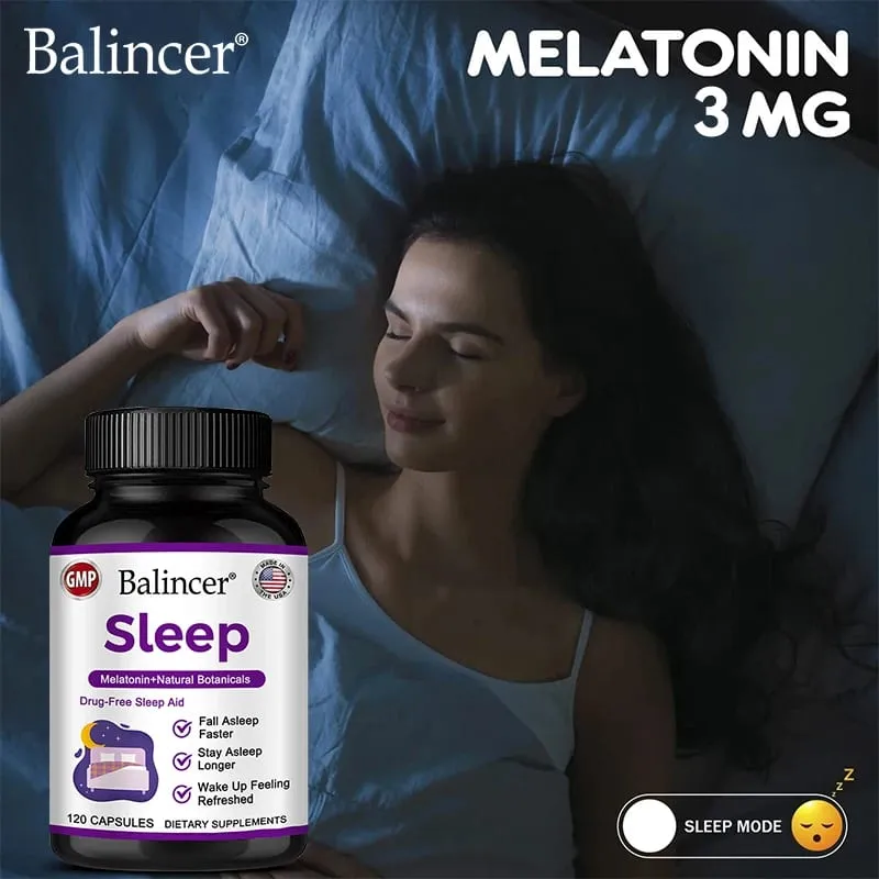 Valerian Root - Support for Calm & Relaxation To Prepare for Sleep Nervous System Health with Melatonin Extract 120 Capsules