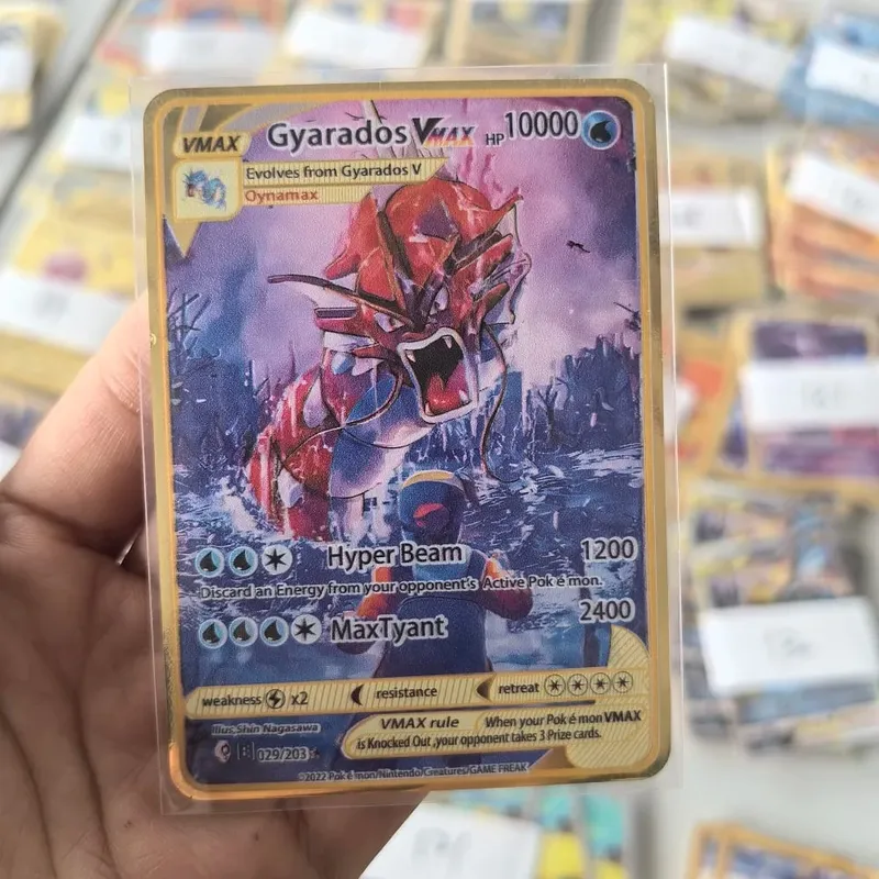 10000HP Charizard Vmax Pokemon Cards Metal English Card Arceus GX Vstar V Golden Limited Kids Gift Game Battle Collection Cards