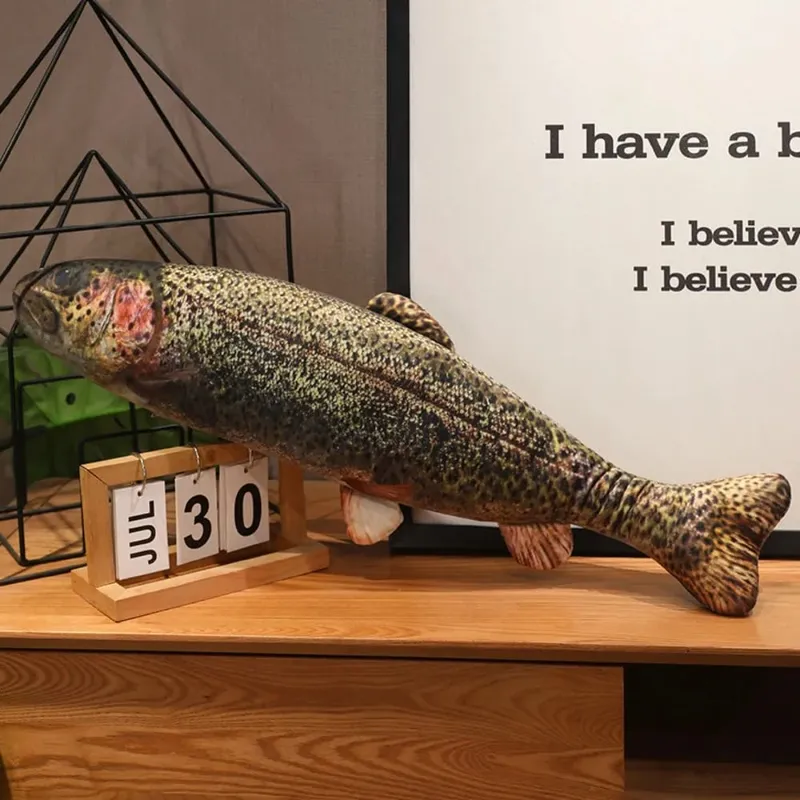 Sofa Cushion Perch Simulation Fish Pillow Grouper Stuffed Cartoon Fish Lovely Soft Fish Anime Pillow Bedroom