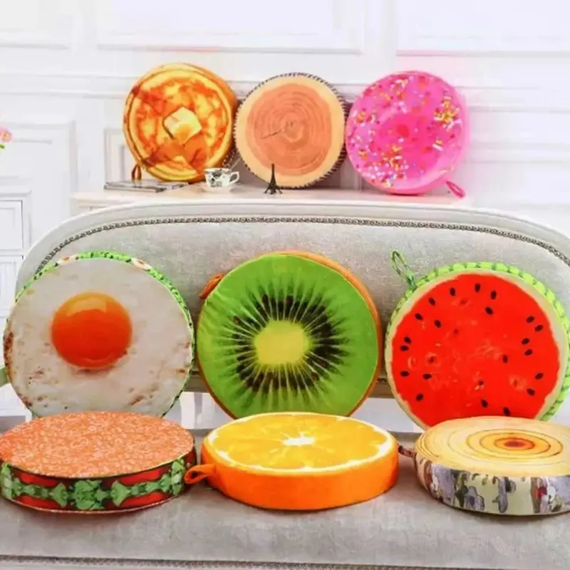 Kindergarten Soft Sofa Pillow Funny Fruit Seat Pads Chair Cushions Seat Pads Round Pillow